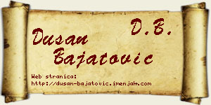 Dušan Bajatović vizit kartica